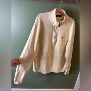 Polo by Ralph Lauren Off-White Zip-Up Sweater